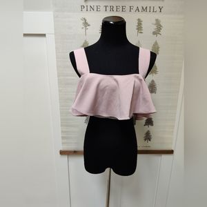 Milly Blush Ruffle Crop Top NWT - 4
